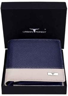 URBAN FOREST Seattle Blue/Sand Leather Wallet for Men