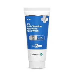 The Derma Co Sali-Cinamide Anti-Acne Face Wash with 2% Salicylic Acid & 2% Niacinamide - 80 ml | Clears Acne & Marks | Removes Excess Oil