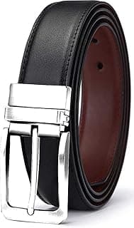ZORO Men's Vegan Leather Reversible Black and Brown Belt | Formal/Casual | Rotating Buckle | RSTX-04 |