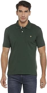 Allen Solly Men’s Polo T‑Shirt | Comfortable Rich Cotton Blend, Band Collar, Regular Fit | Stylish & Premium All Day Wear