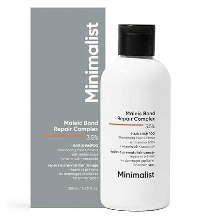 Minimalist Bond Repair Shampoo for Damaged & Chemically Treated Hair | Maleic Acid + Amino Acids + Ceramides | Strengthens Hair, Reduces Breakage | Sulfate-Free Repair Care | 250 ml