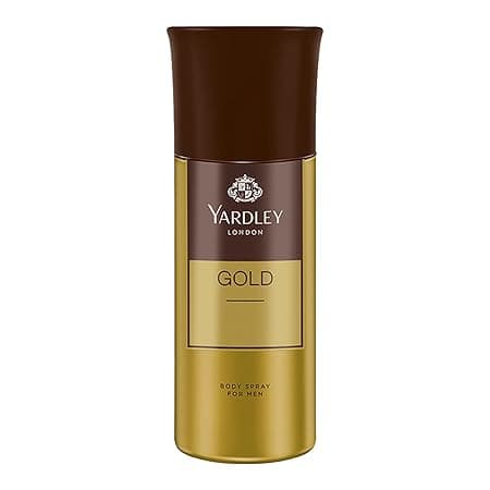 Yardley London Gentleman Gold Body Spray for Men| Fresh Rosemary & Mint Notes| Masculine Fragrance| Body Deodorant for Men| 150ml