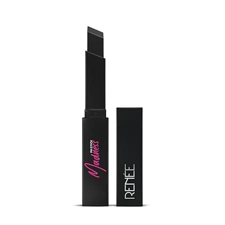 RENEE Madness Ph Lipstick | Black Lipstick With Glossy Pink Payoff| Long Lasting Nourishment, Enriched With Vitamin E & Jojoba Oil| Vegan & Paraben Free | 3gm