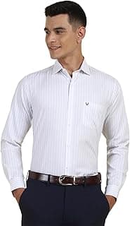 Allen Solly Men's Striped Formal Shirt | Classic Fit | Crisp Tailored Look | Office, Business & Workwear