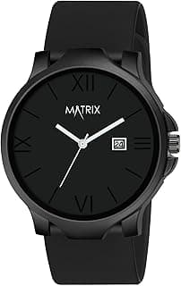 Matrix Dark Edition Solid Black Dial with Softest Silicone Strap Analog Wrist Watch for Men & Boys