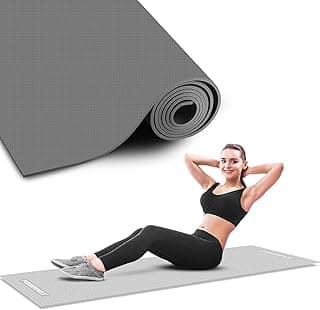 Yoga Mats For Women and Men Exercise For Home Workout Gym Anti Slip EVA Material Yoga Mat 4Mm For Kids Gym Mats (Grey, 4 mm)