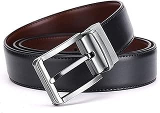 Creature Reversible Shiny Vegan Leather Formal Belt For Men (Color-Black/Brown||BL-014)