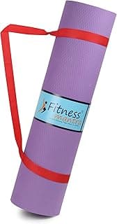 Fitness Mantra® 4mm Anti-Slip Yoga Mat for Yoga Exercise |Qnty.-1 Pcs.| With Carrying Strap| Purple, 4mm|