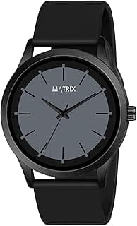 Matrix Minimalist Dual Colour Dial with Softest Silicone Strap Analog Wrist Watch for Men & Boys
