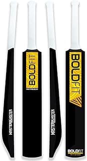 Boldfit Turf Bat Cricket for Adults Plastic Tennis Bat for Mens Heavy Plastic Bats with Grip for Gully, Tournament Match Standard Full Size Tennis Ball - Black