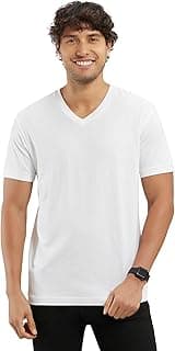 Jockey 2726 Men's Super Combed Cotton Rich Solid V Neck Half Sleeve T-Shirt