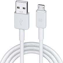 Portronics Konnect Link Micro USB Fast Charging Cable with 3.0A Output, 480Mbps Data Transfer, 1M Length for Smartphones, Tablet, Laptops & Other Micro USB Devices(White)