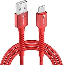 Portronics Konnect X 60W 6A USB-A to Type C Fast Charging Cable With WARP/DASH/VOOC/SuperVOOC/FLASH Charging Support, Compatible with OnePlus, Oppo, iPhone 15 & other Type C Smartphone & Devices(Red)