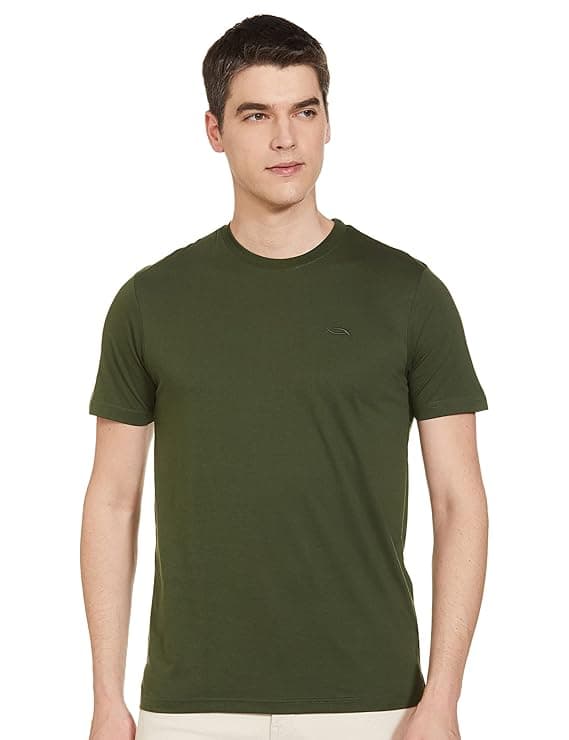 Max Men's Cotton Regular Fit Half Sleeves Crew Neck Solid Lounge T-Shirt