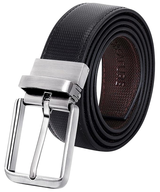 Creature Vegan Leather Formal/Casual Reversible Belt For Men/Boys (Color-Black/Brown||BL-02)