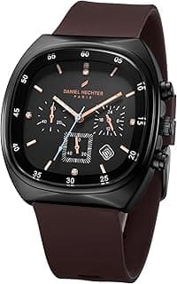 Daniel Hechter Paris Bercy Collection Modern Chronograph Watch for Men with Square Dial and Silicon Band-DHM1001