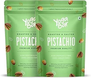 Yogabar Premium Pista 1kg(500g x Pack of 2)|Roasted Salted Pista|Crunchy Pistachios|Tasty & Healthy Nuts |Rich in Protein,Fibre,Gluten Free & Low Calories|Healthy Snacks|