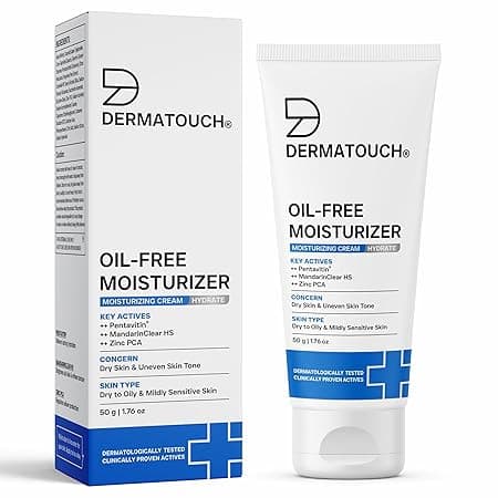 DERMATOUCH Oil-Free Moisturiser – Lightweight Hydration | Non-Greasy Daily Moisture Care | Helps Maintain Skin Balance | 50g