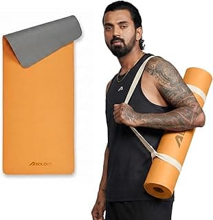 Boldfit Yoga Mat for Man & Woman, 6mm Anti-Slip Yoga Mat with Strap, 6x2 ft Extra Cushion Super Foam, Sweat-Resistant, Durable Workout & Exercise Mat for Men & Women (Home Gym & Yoga Use)