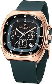 Daniel Hechter Paris Bercy Collection Modern Chronograph Watch for Men with Square Dial and Silicon Band-DHM1001
