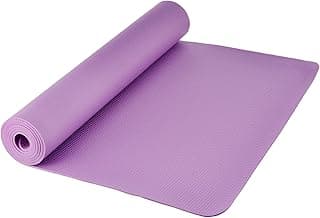 Eco-Friendly Non-Slip Yoga Mat 4mm – Anti-Skid Exercise Mat for Home, Gym, Outdoor Workouts | Meditation, Yoga Asanas, Fitness | Yoga Mat for Men, Women & Kids – Multicolor ( Color may vary as per availability ) (Purple, 4 mm)