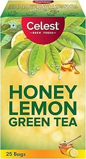 Celest Green Tea | Green Tea for Weight Loss | Lemon & Honey - 25 pcs