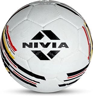 Nivia Country Colour Rubber Moulded Football/Rubberized Moulded/Suitable for Hard Ground Without Grass, Wet & Grassy Ground & Artificial Turf/Training Ball Size 3 - Germany (White/Black)