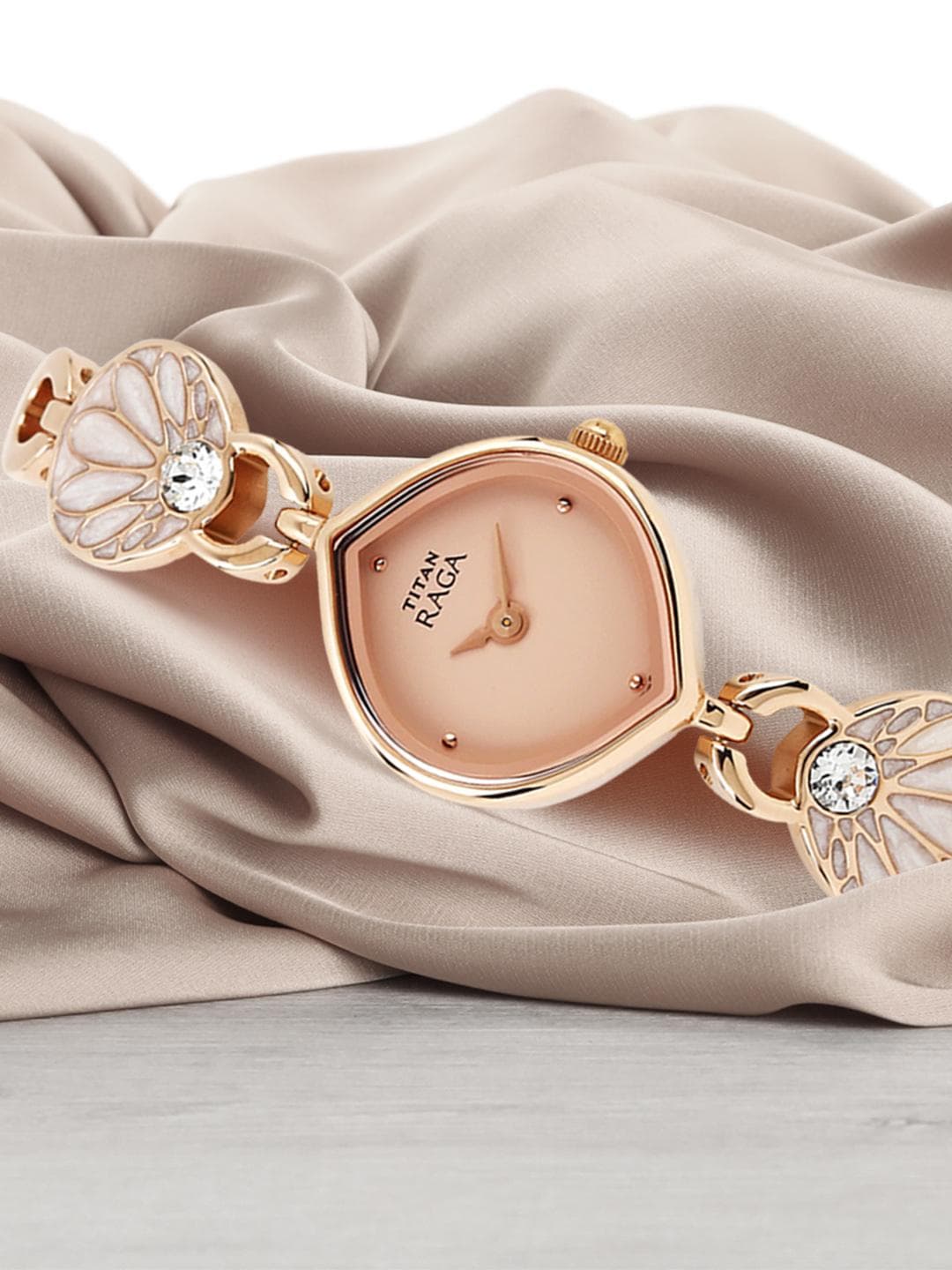 Buy Titan Raga Quartz Analog With Pink Dial Watch For Women Nt2497wm01 - - Accessories for Women