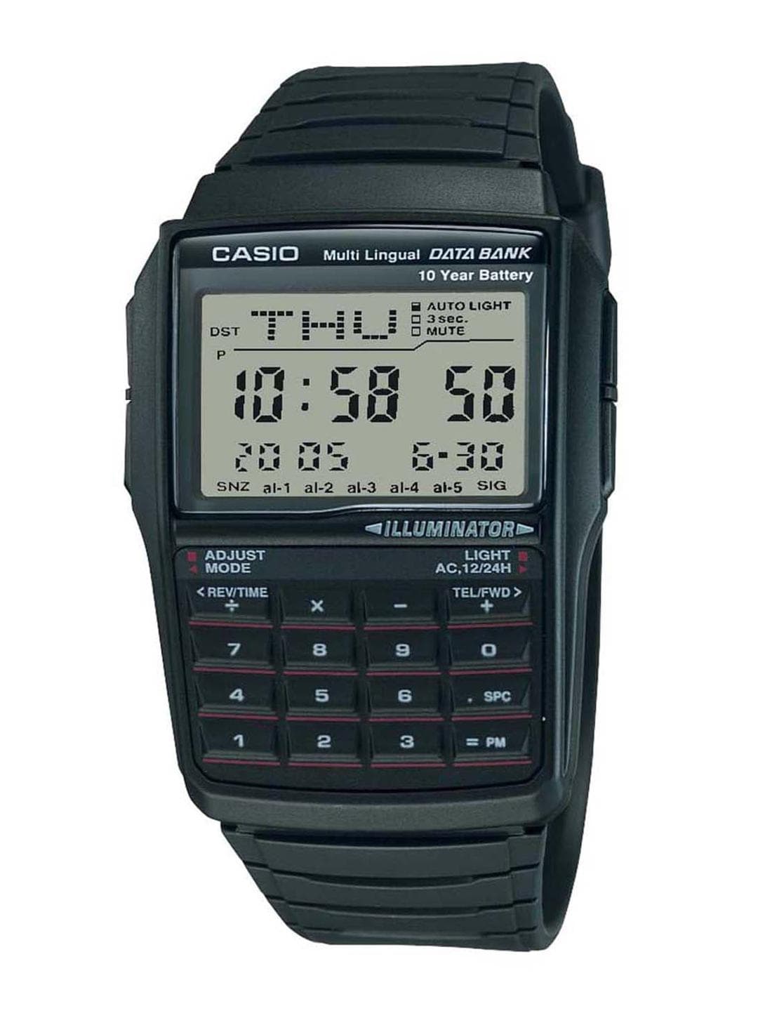 CASIO Vintage DBC-32-1ADF Black Digital Dial Black Resin Strap Db38