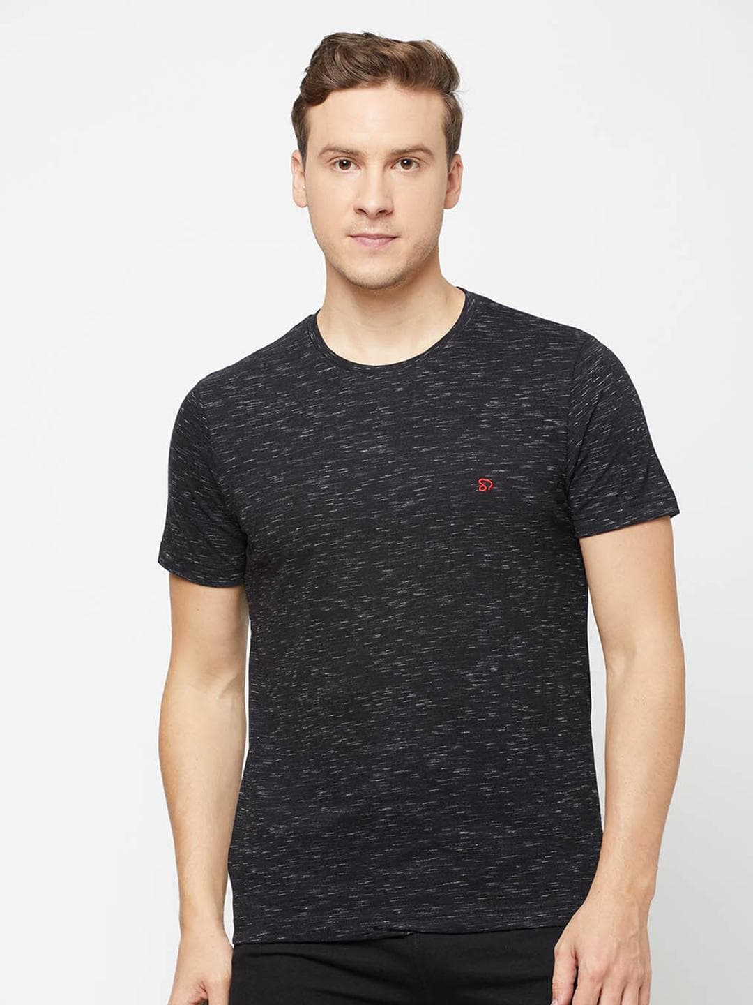 SPORTO Men Black T-shirt