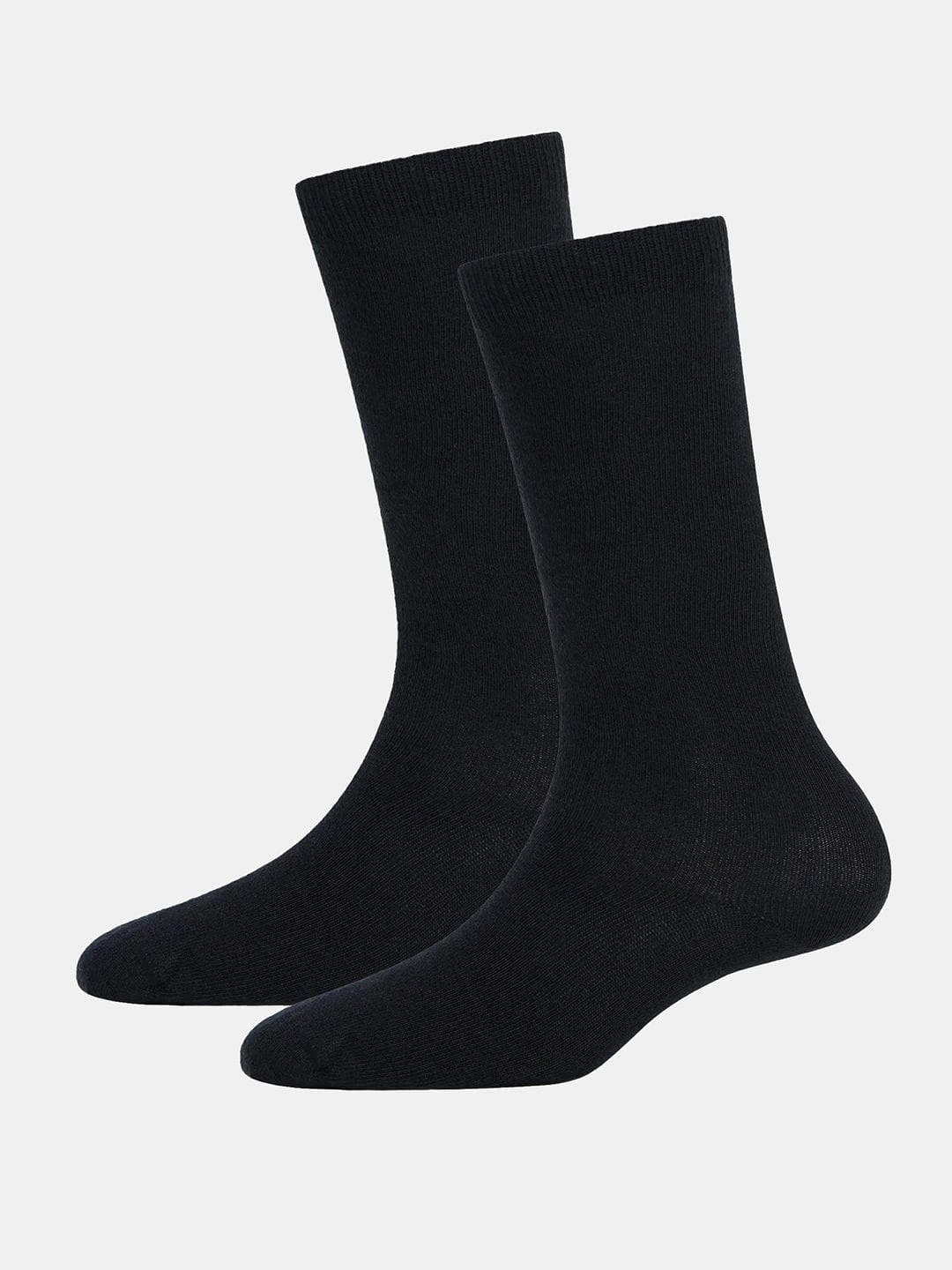 Jockey Pack Of 2 Kid's Cotton Solid Knee Length Socks With StayFresh Treatment-7902