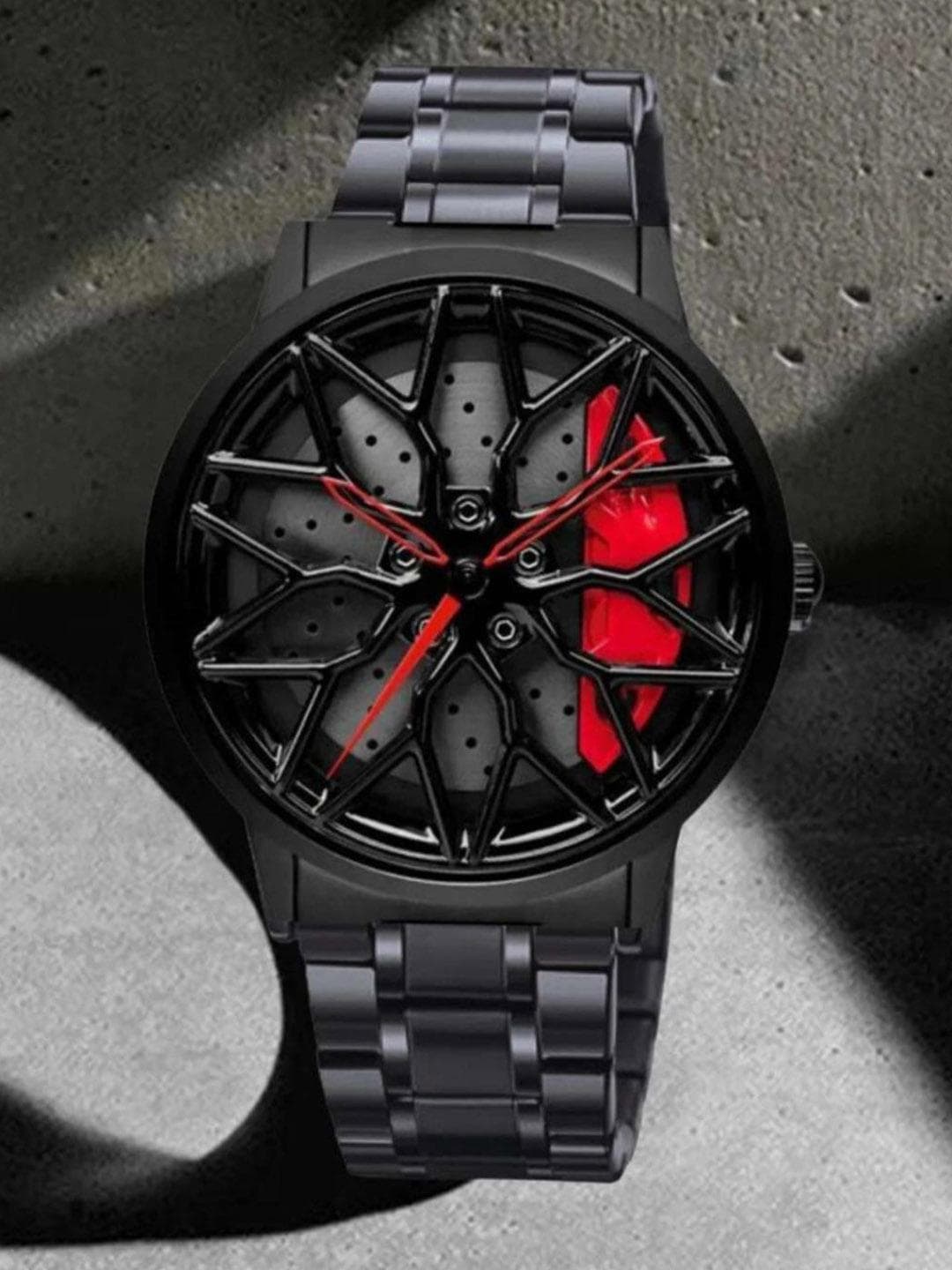 Buy JUST LIKE Men Bracelet Style Straps Analogue Watch Spinning Watch Red 195 - - Accessories for Men