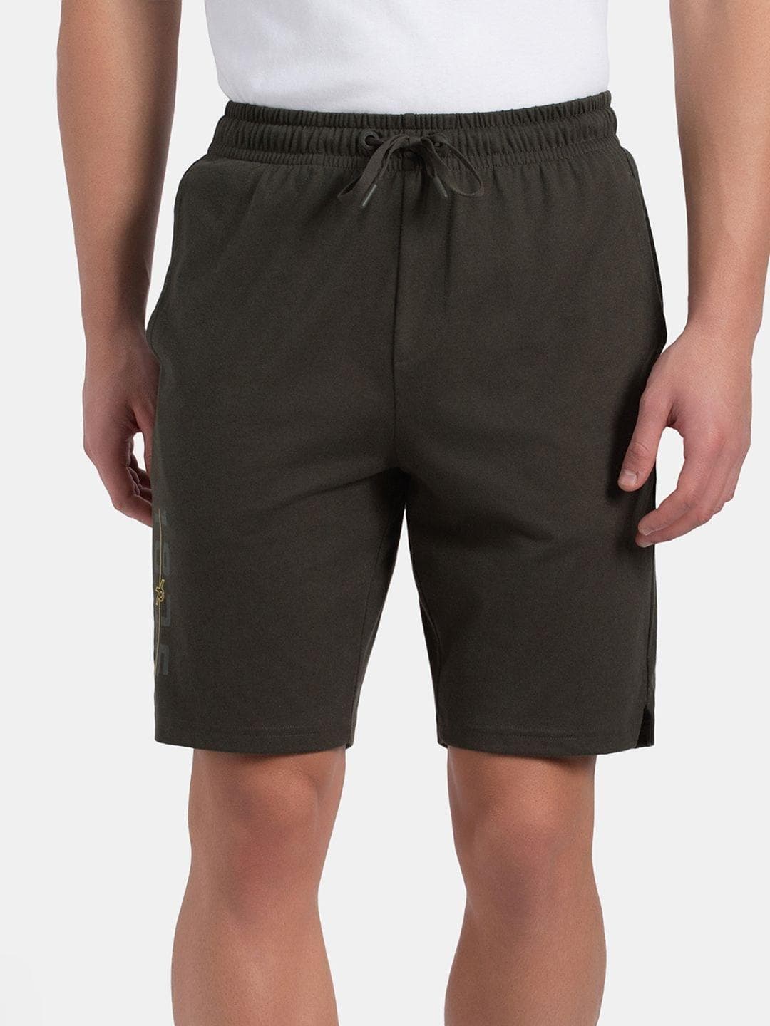 Jockey Combed Cotton Straight Fit Shorts with Side Pockets-AM12