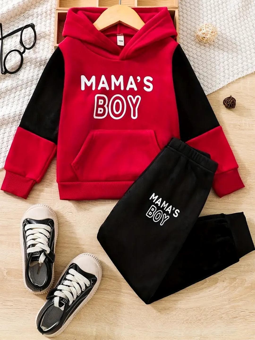 KEESOR Boys & Jogger Set Hooded Full Sleeve Sweatshirt