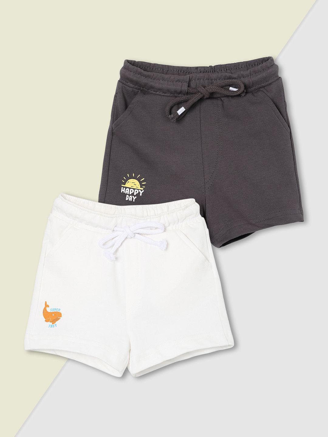 max Boys Pack Of 2 Regular Fit Cotton Shorts