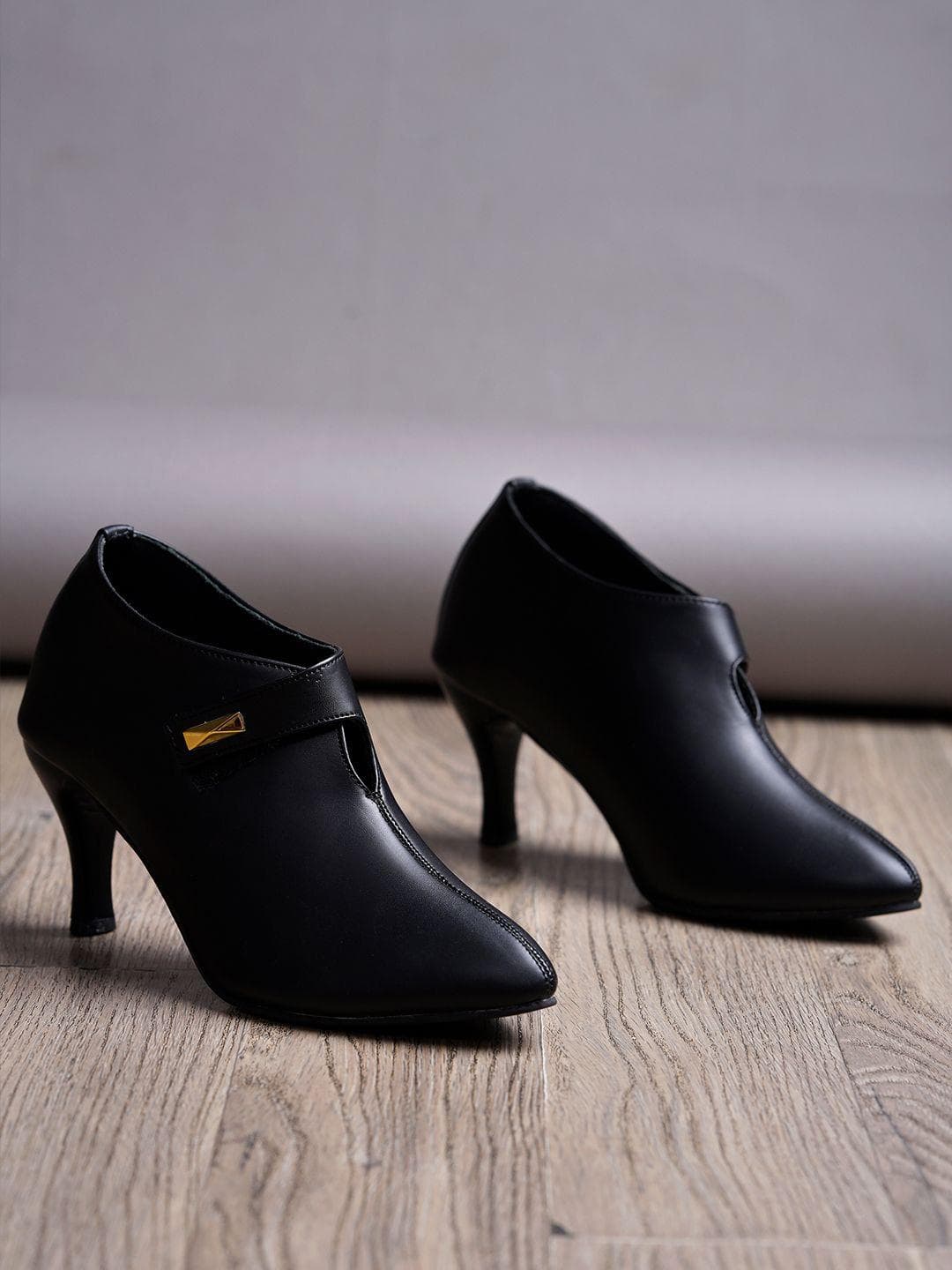 Shoetopia Girls Pointed Toe Stiletto Pumps with Buckles