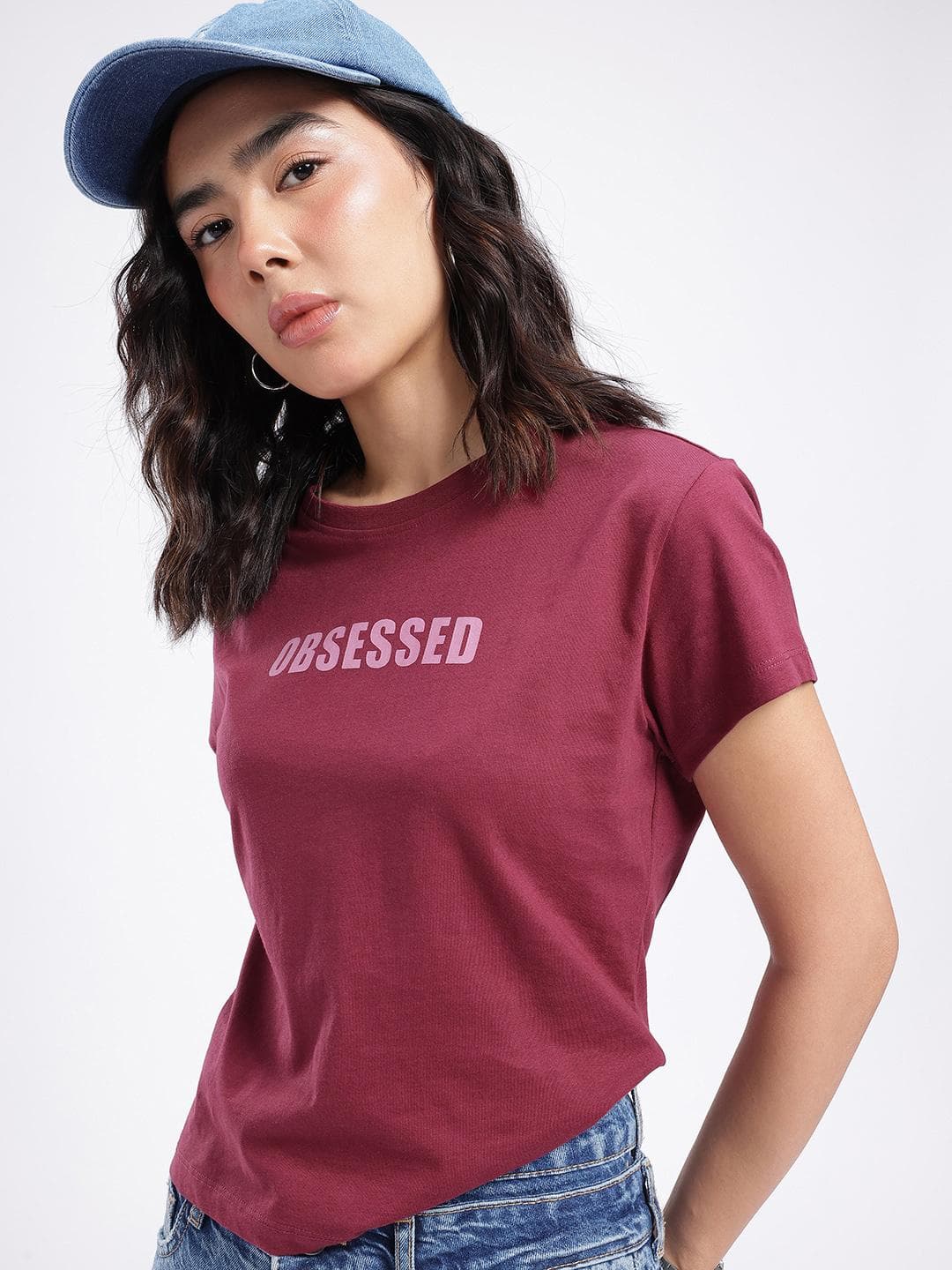 glitchez Typography Printed T-shirt