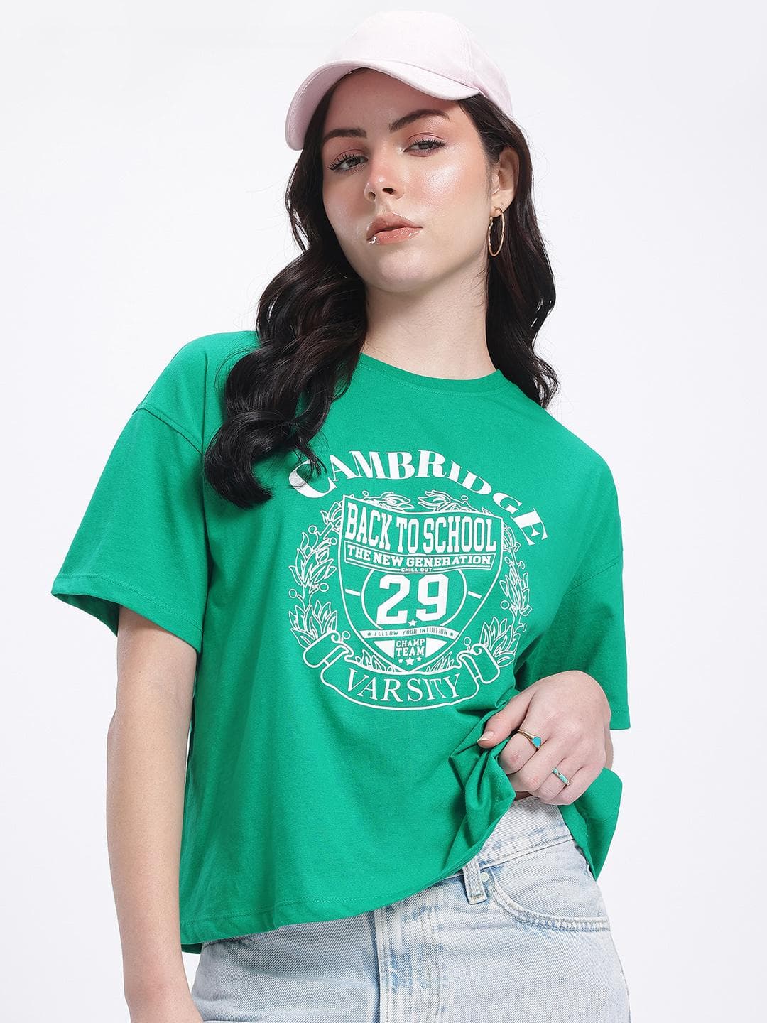 glitchez Drop-Shoulder Printed T-shirt