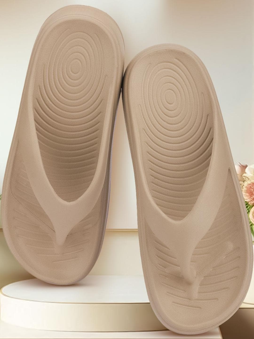 BERSACHE Women Striped Thong Flip-Flops