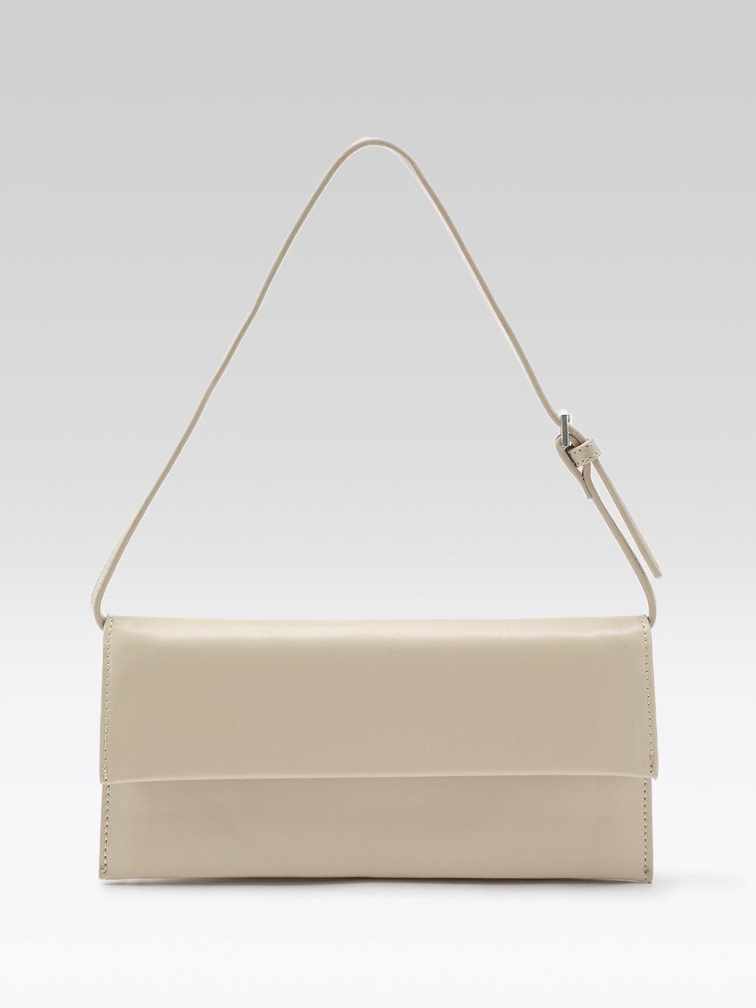 MANGO Solid Baguette Shoulder Bag