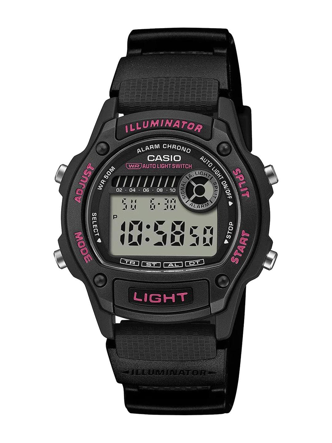 Buy Casio Men Resin W 220H 1A2VDF Black Digital Dial Bio Based Resin Band Watch D405 - - Accessories for Men