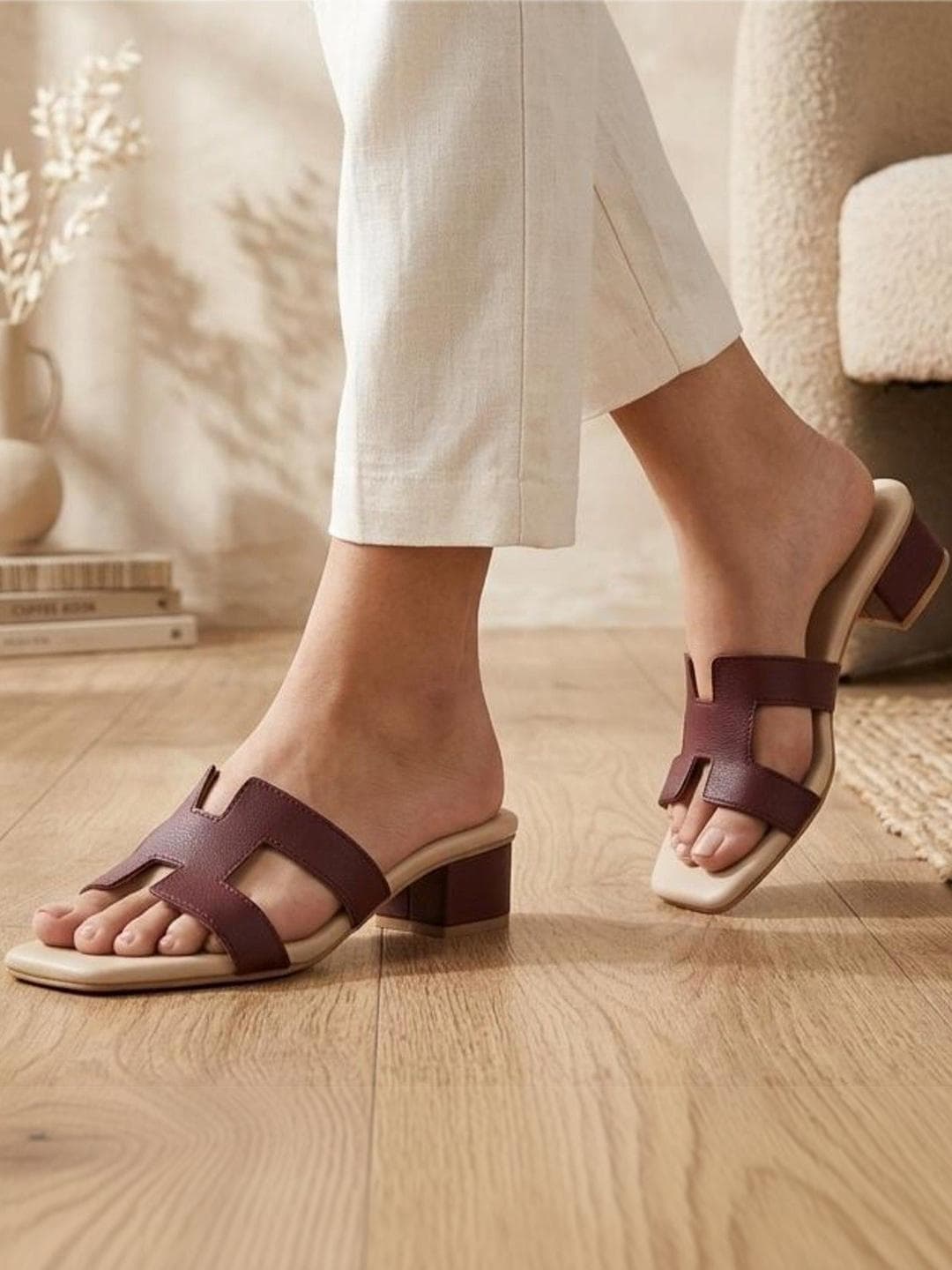 The Roadster Lifestyle Co. Women Square Toe Block Sandals Heels
