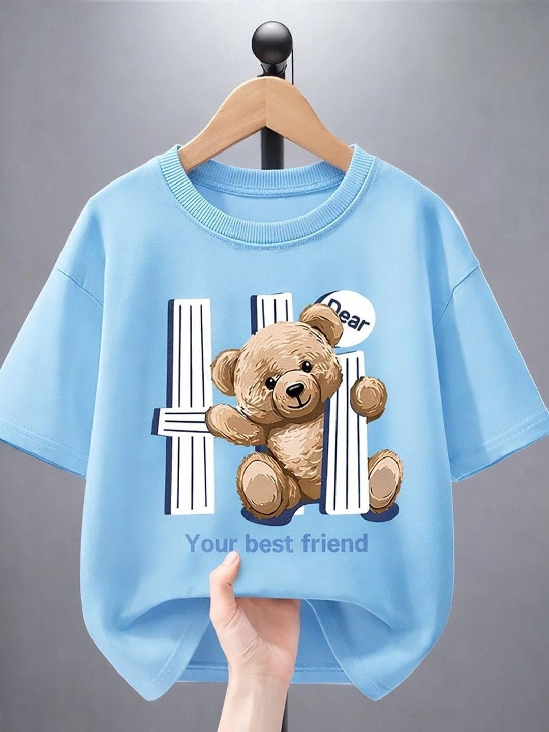 KEESOR Boys Tshirts Half Sleeve Casual Graphic Printed Cotton Round Neck Regular Fit T-shirt