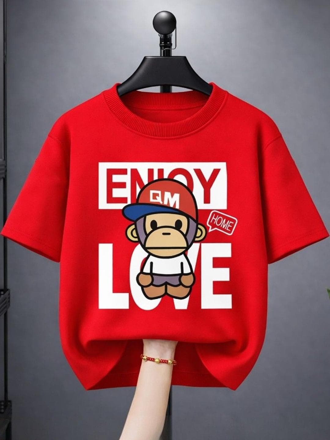 KEESOR Boys Tshirts Half Sleeve Casual Graphic Printed Cotton Round Neck Regular Fit T-shirt