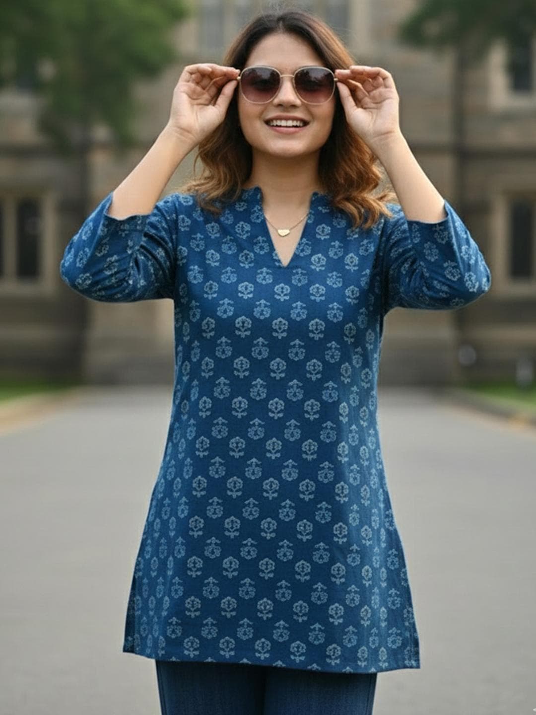 Varanga Women Ethnic Motifs Printed Summer Sheers Kurta