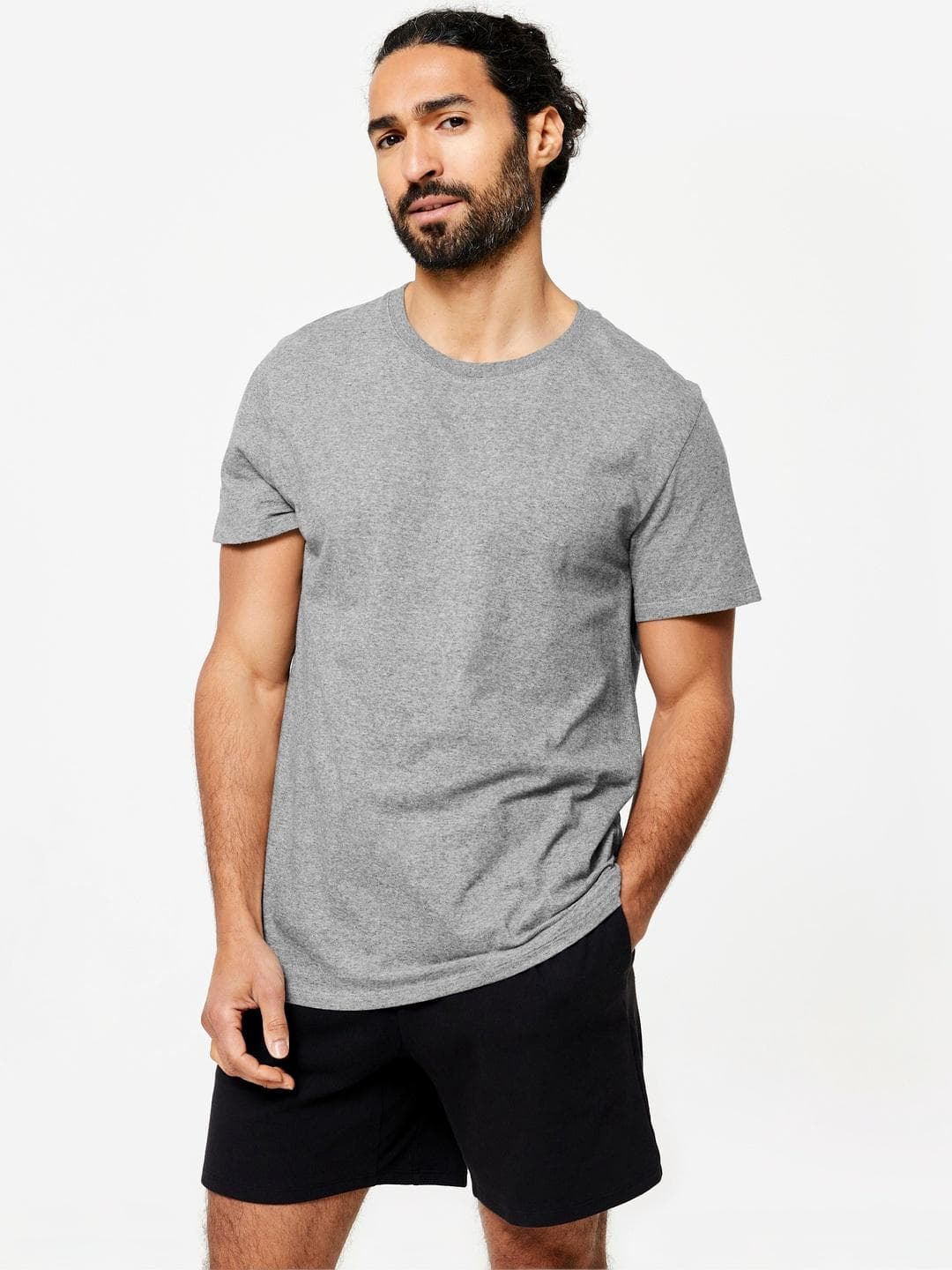 Decathlon Domyos - Men Grey Soft Gym T-Shirt