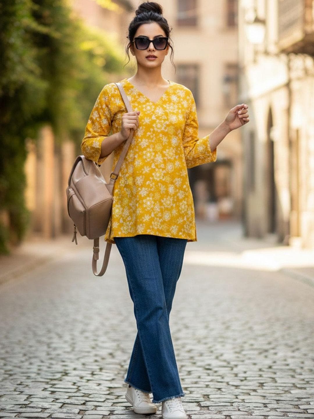 Varanga Women Ethnic Motifs Printed Summer Sheers Kurta