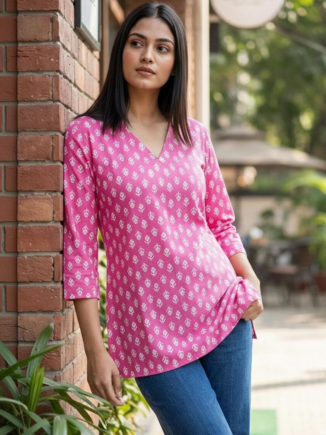 Varanga Women Ethnic Motifs Printed Summer Sheers Kurta