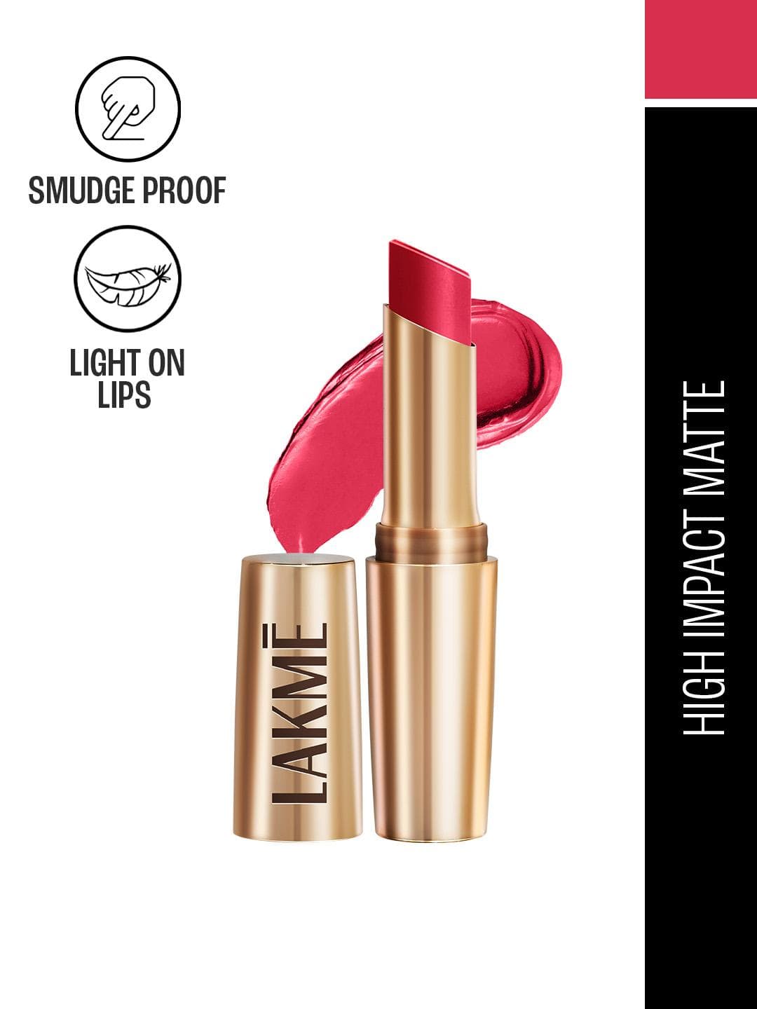 Lakme 9to5 Powerplay Priming Matte Lipstick With Vit E Lasts 16Hr 3.6g - Ruby Rush