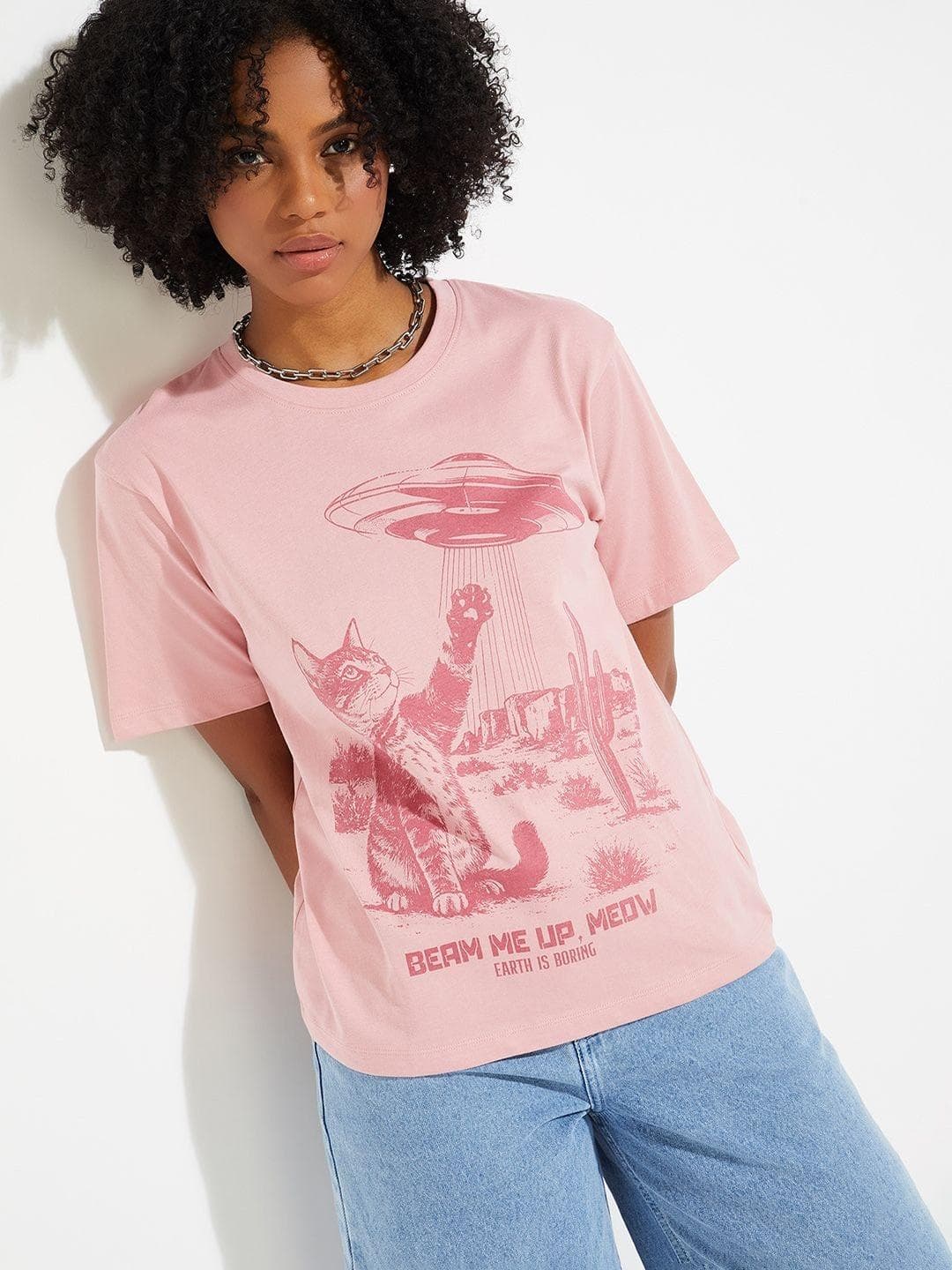 max Urb N Women Printed Relaxed Fit Tshirts